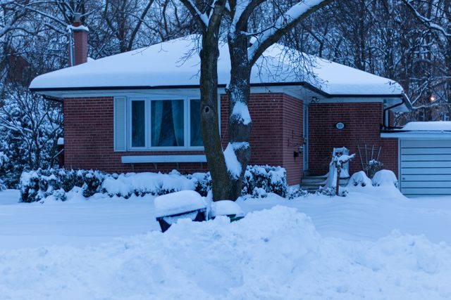 a home during winter